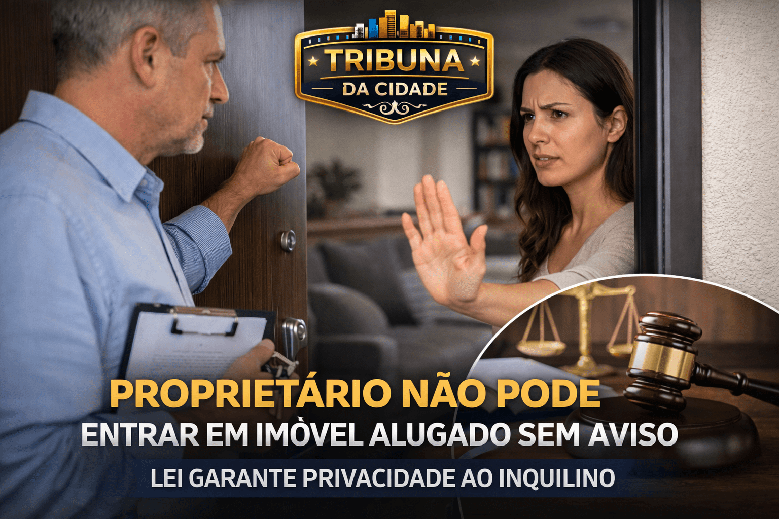 PROPRIETÁRIO NÃO PODE ENTRAR EM IMÓVEL ALUGADO SEM AVISO: LEI GARANTE PRIVACIDADE AO INQUILINO