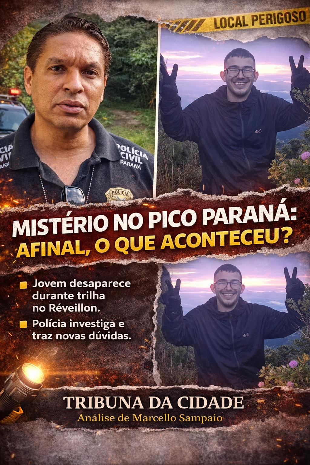 Polícia Civil investiga desaparecimento de jovem no Pico Paraná após trilha durante o Réveillon