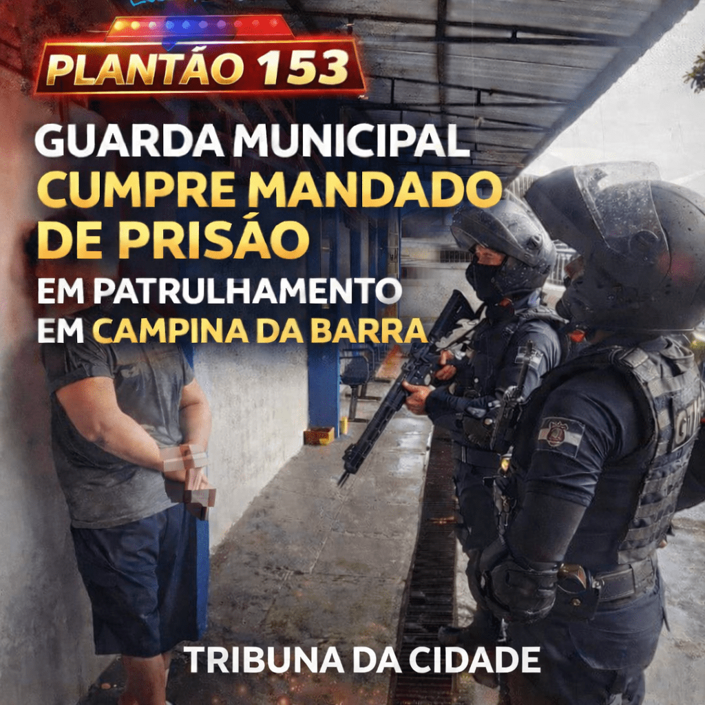 Guarda Municipal de Araucária cumpre mandado de prisão durante patrulhamento no Campina da Barra