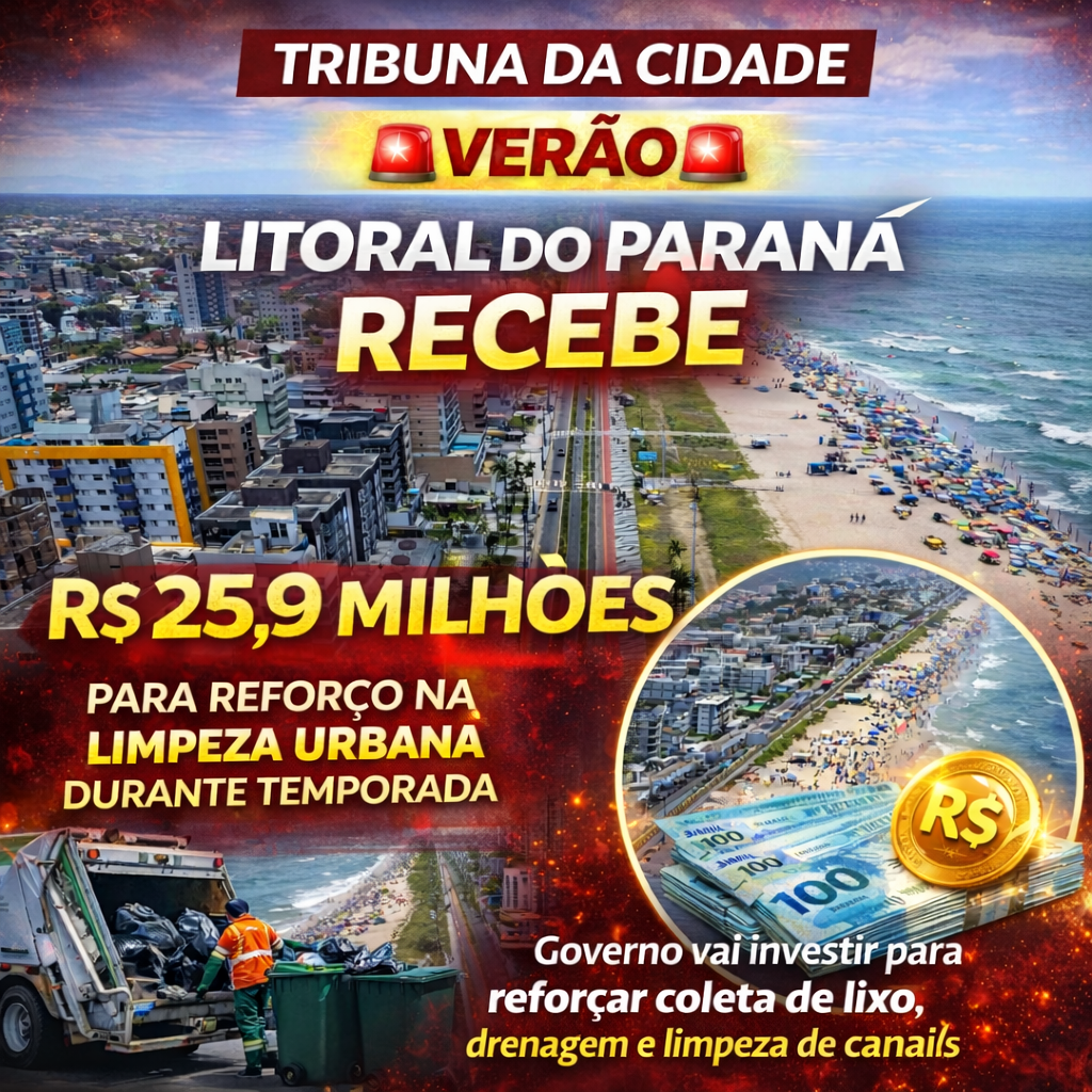 Governo do Paraná destina R$ 25,9 milhões para reforçar limpeza urbana no Litoral durante o verão