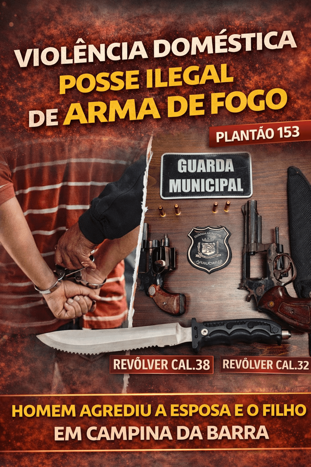 VIOLÊNCIA DOMÉSTICA E POSSE ILEGAL DE ARMA DE FOGO