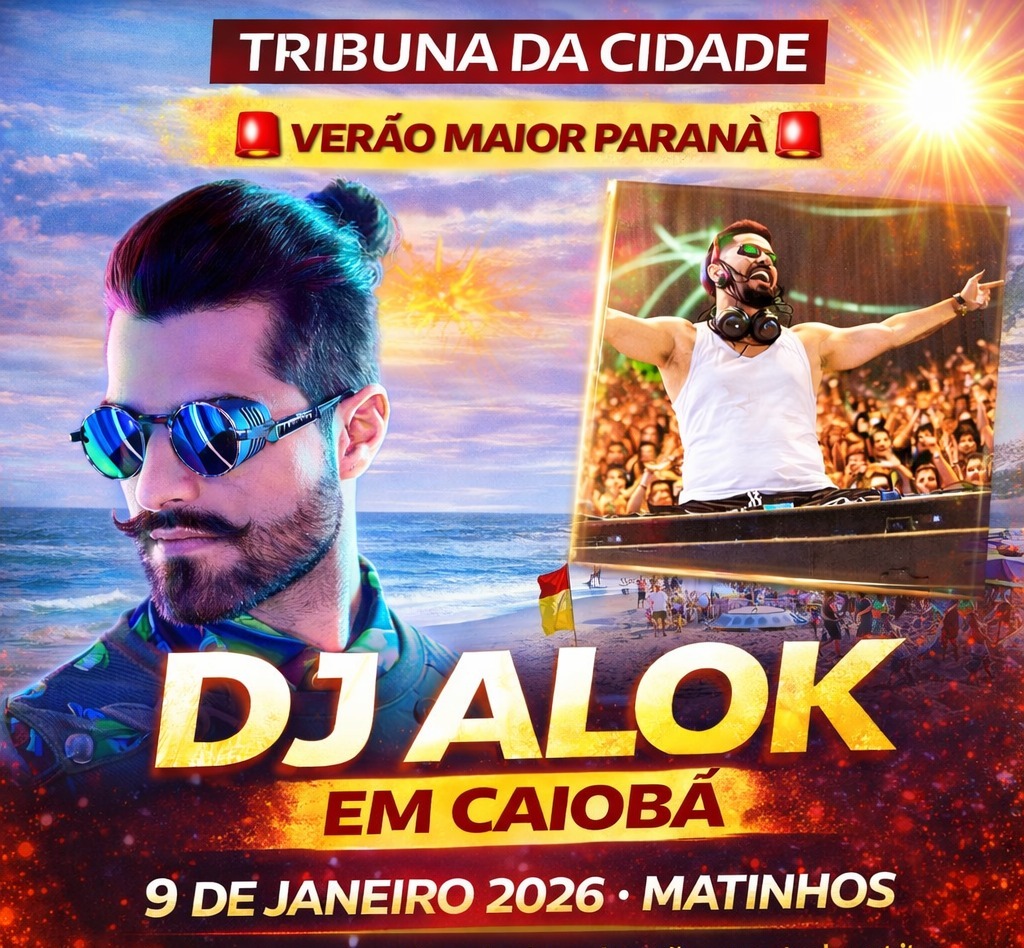 DJ Alok é atração confirmada do Verão Maior Paraná em Matinhos no dia 9 de janeiro de 2026