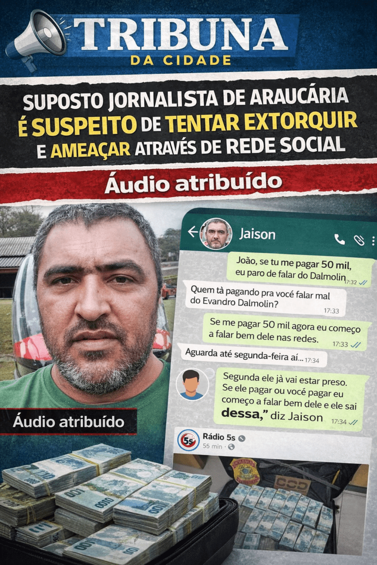 Suspeita de extorsão em Araucária