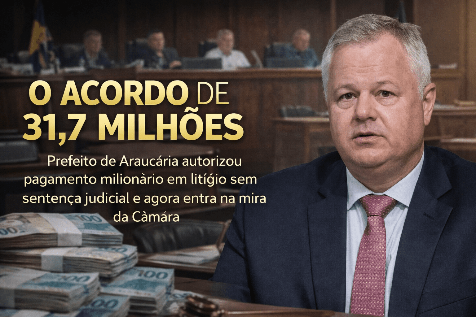 O acordo de R$ 31,7 milhões que colocou Araucária em rota de colisão institucional