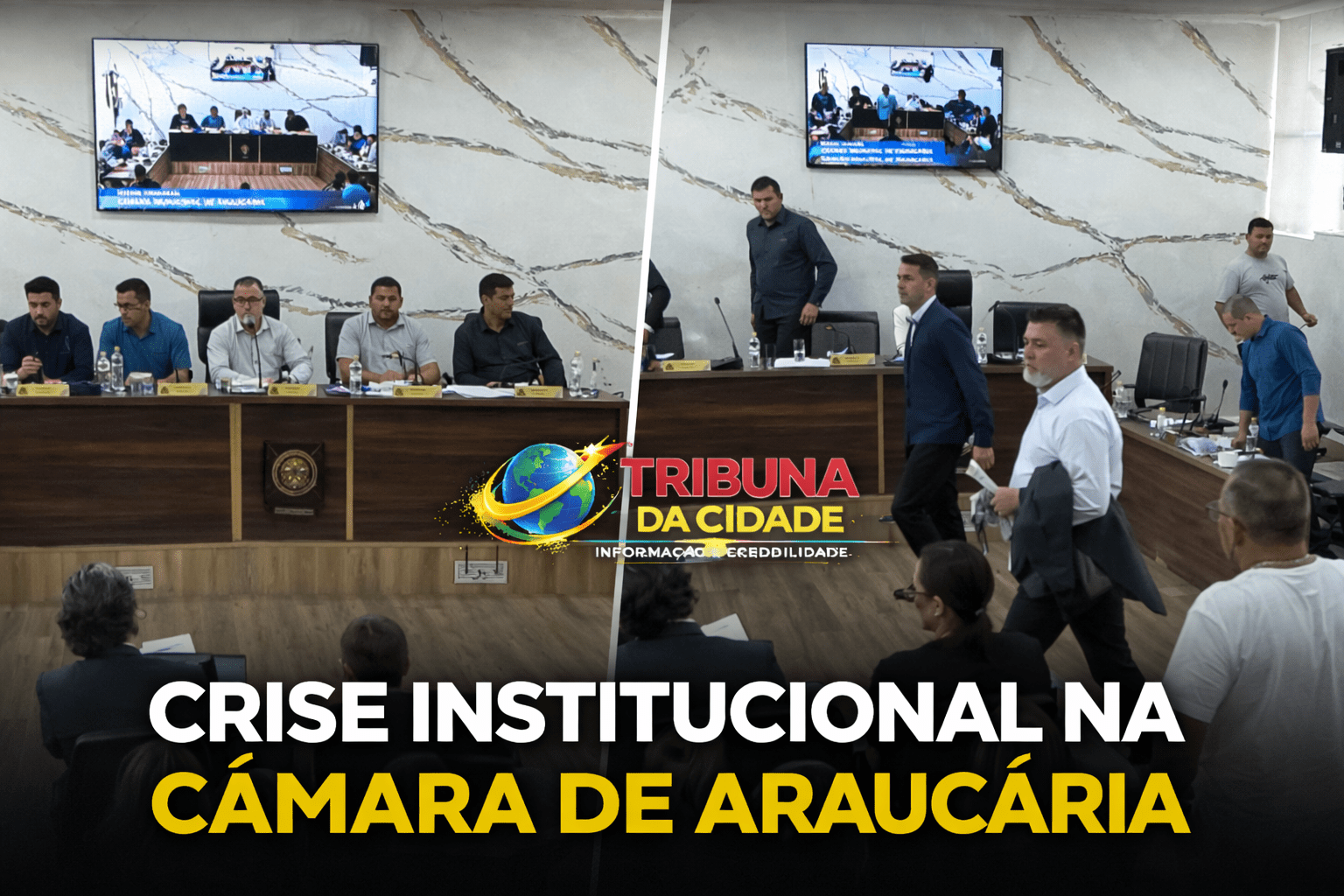 Crise institucional marca sessão na Câmara de Araucária após perda de quórum