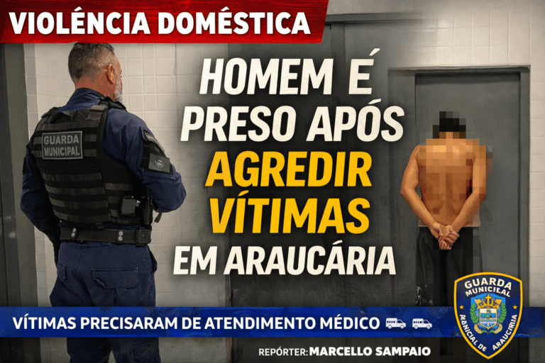 Homem preso por violência doméstica em Araucária (1)