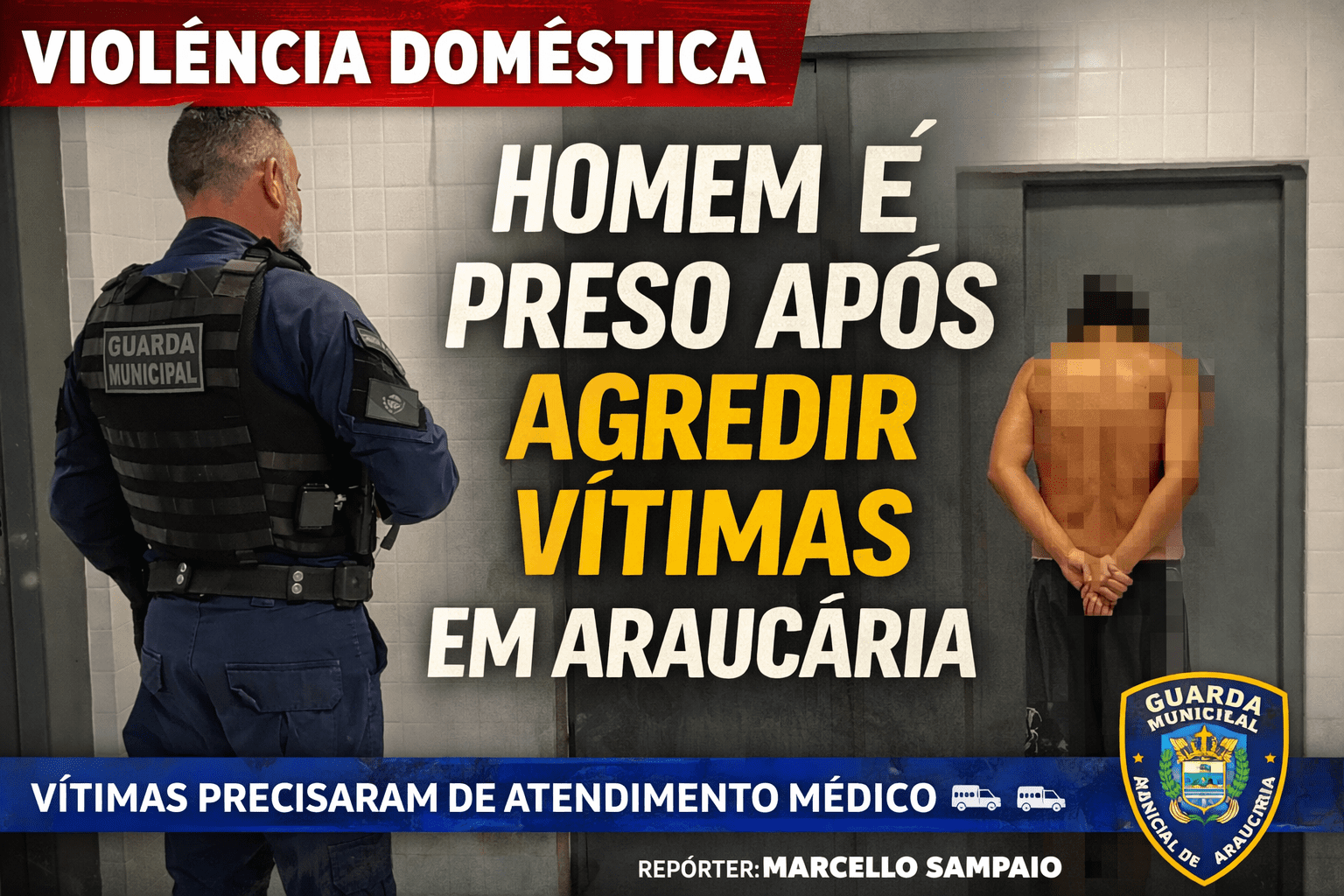 Homem preso por violência doméstica em Araucária (1)