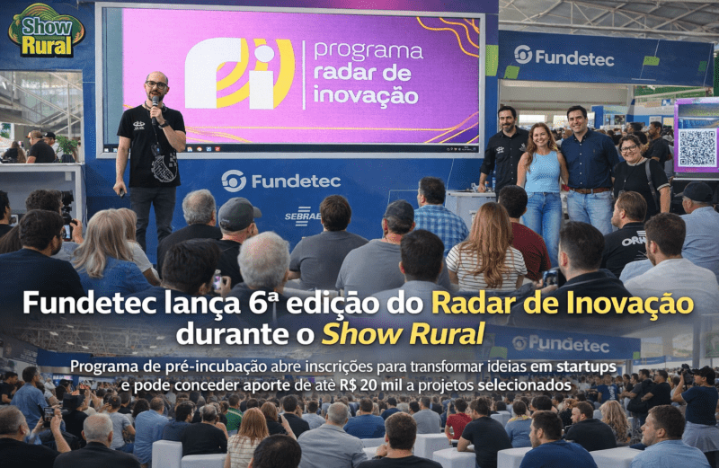 Fundetec abre inscrições para a 6ª edição do Radar de Inovação e impulsiona novas startups em Cascavel