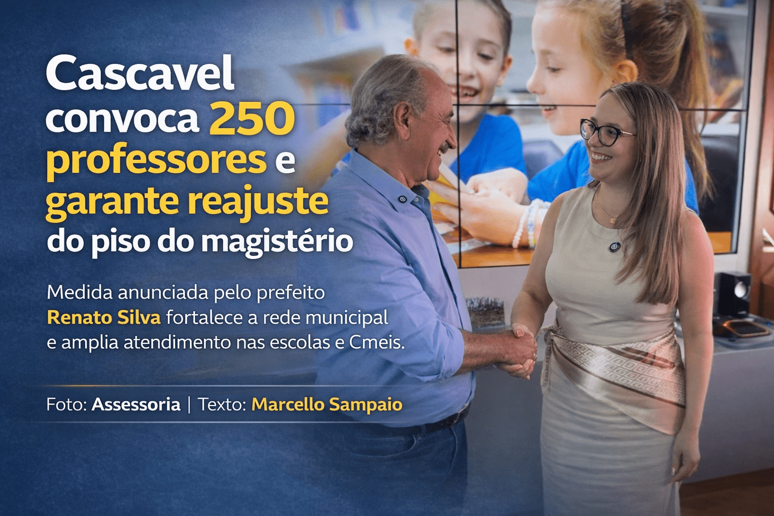 Prefeito de Cascavel anuncia novos professores
