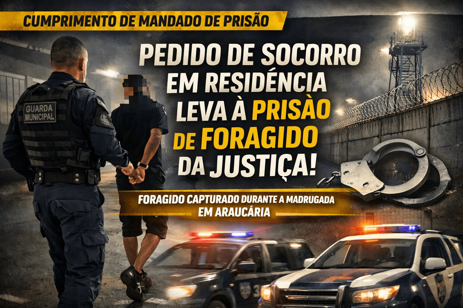 Prisão de foragido em Araucária