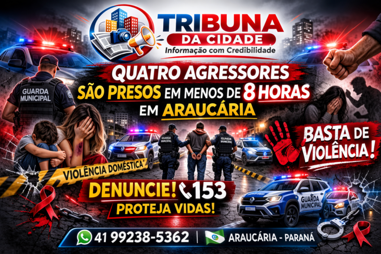 Quatro agressores presos em Araucária