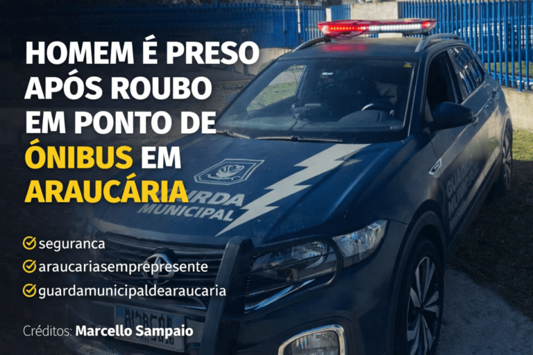 Roubo em ponto de ônibus em Araucária