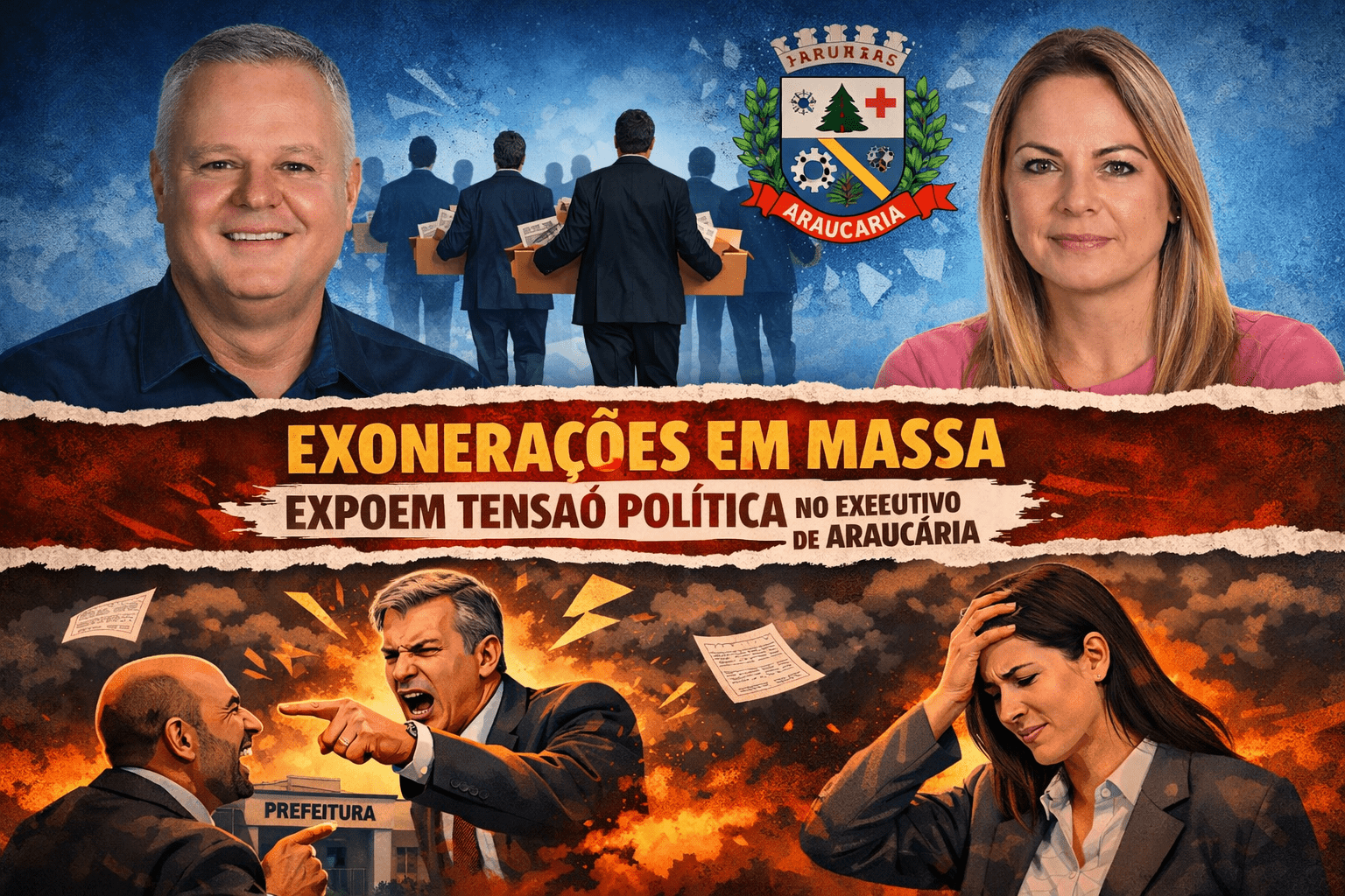 Exonerações em massa expõem tensão política no Executivo de Araucária