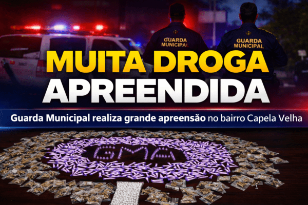 Guarda Municipal apreende grande quantidade de drogas durante patrulhamento no bairro Capela Velha