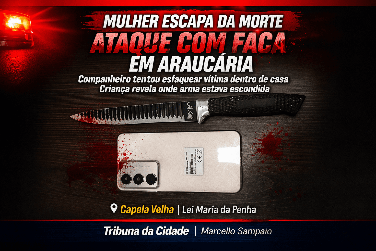 Ataque com faca em Araucária