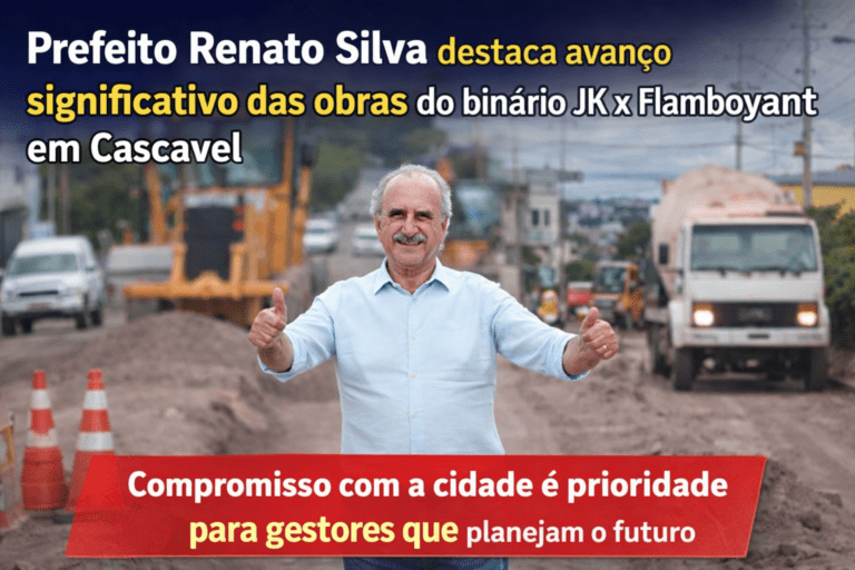 Avanço das obras em Cascavel