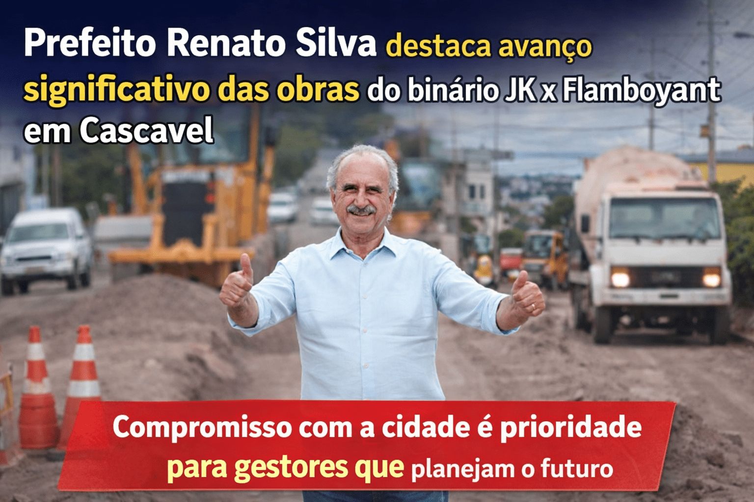 Avanço das obras em Cascavel