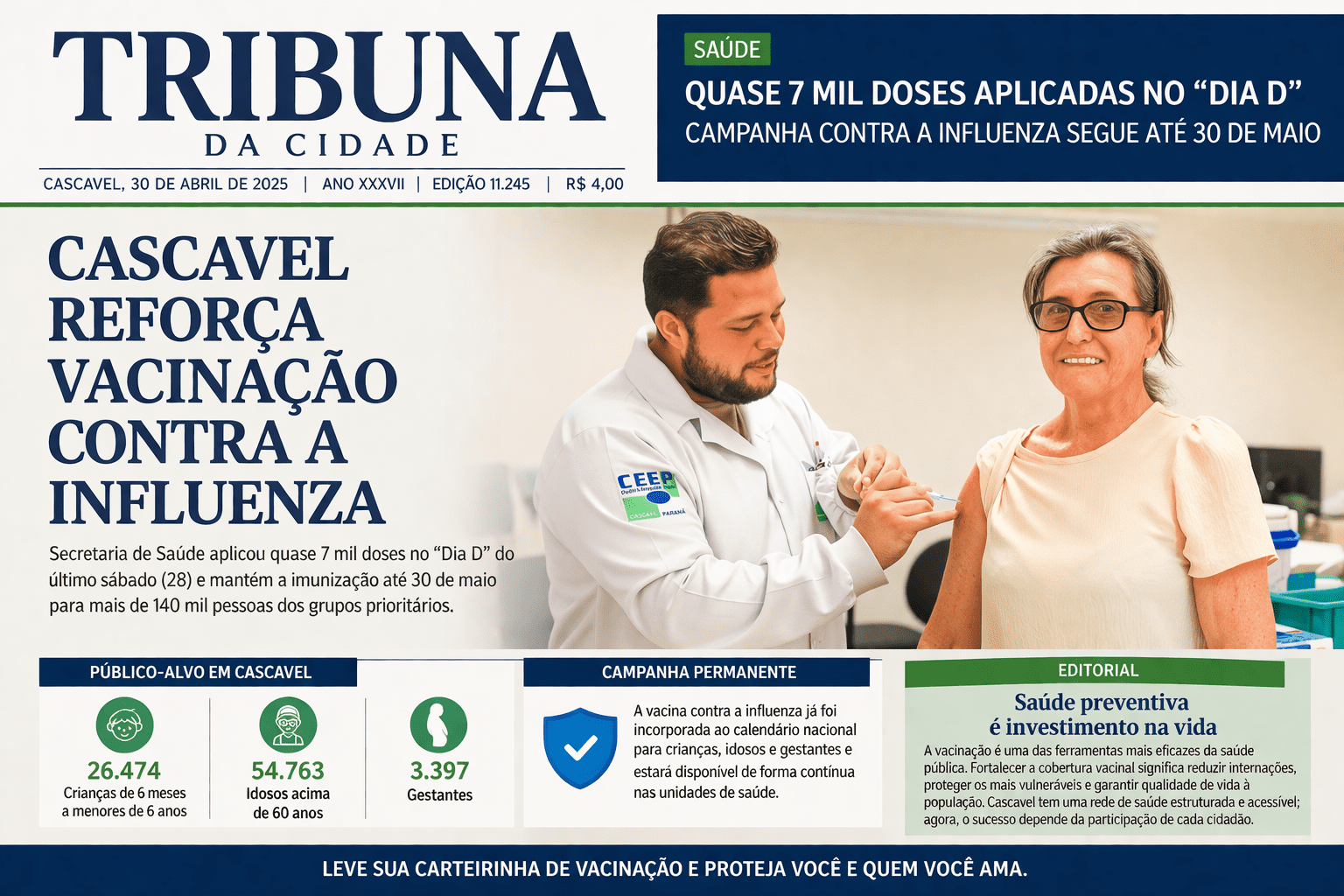 Campanha de vacinação em Cascavel