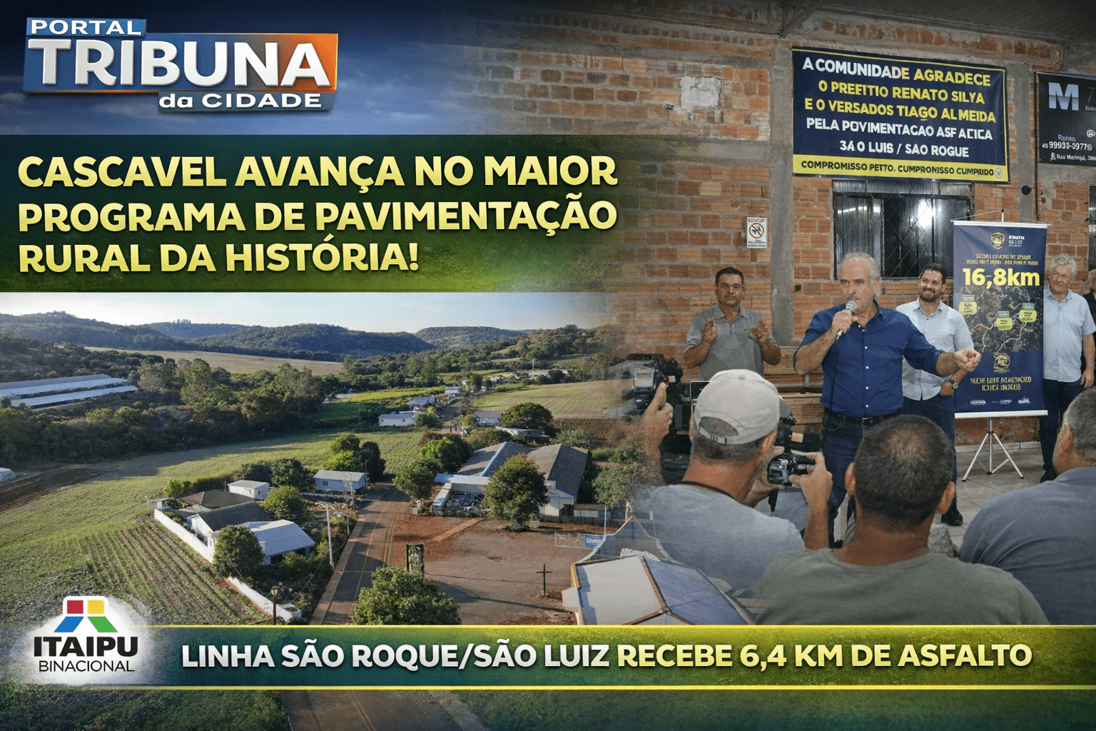 Cascavel avança na pavimentação rural