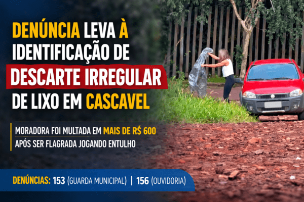 Denúncia de morador leva à identificação de descarte irregular de lixo em Cascavel