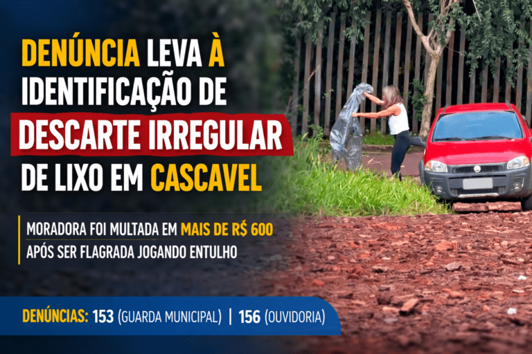 Denúncia sobre descarte irregular em Cascavel