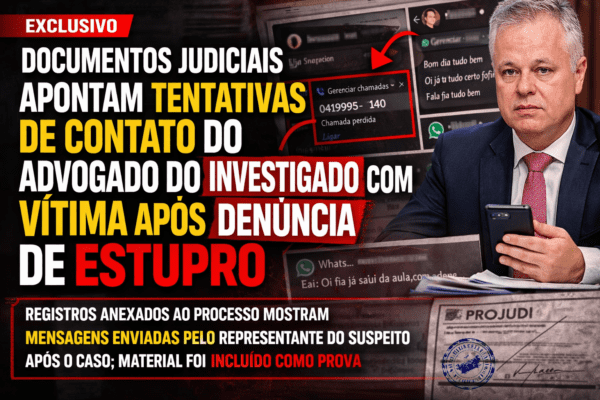 Documentos judiciais mostram tentativas de contato de Dr. Gustavo com vítima após denúncia de estupro