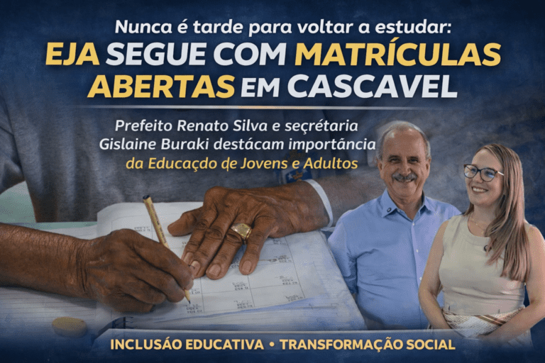 EJA segue com matrículas abertas em Cascavel