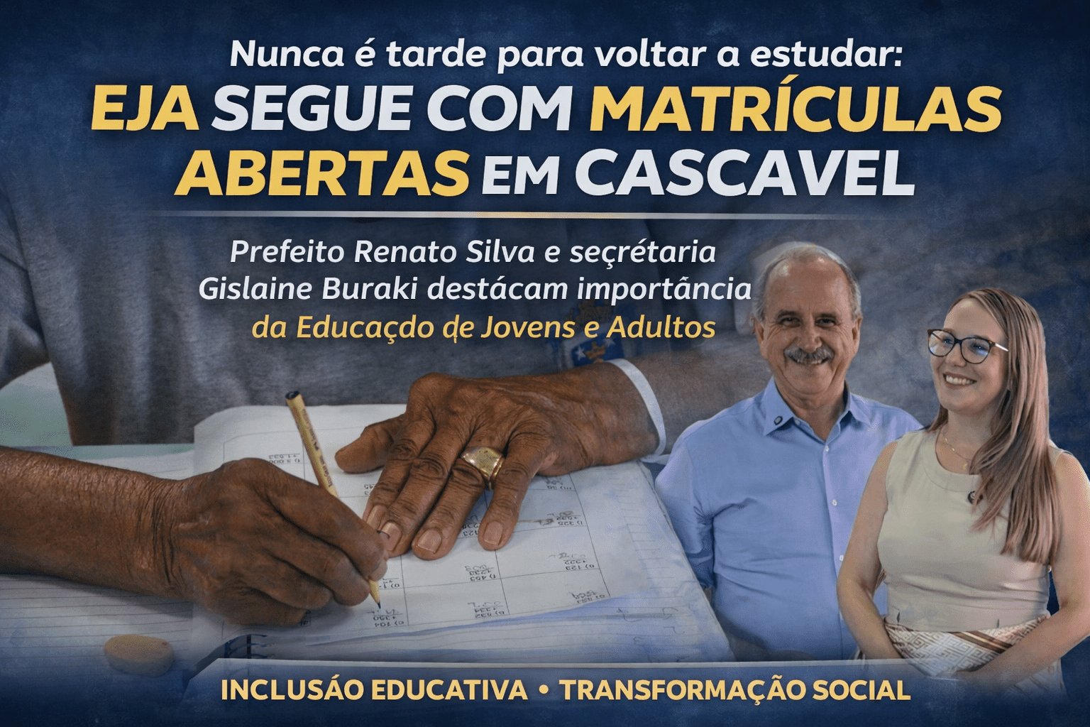 EJA segue com matrículas abertas em Cascavel