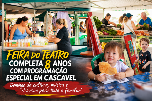 Feira do Teatro celebra oito anos com programação cultural especial neste domingo em Cascavel
