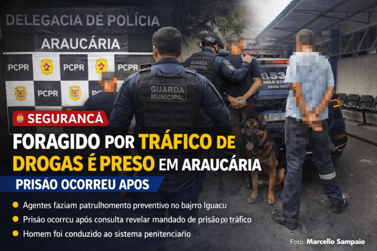 Foragido preso em Araucária