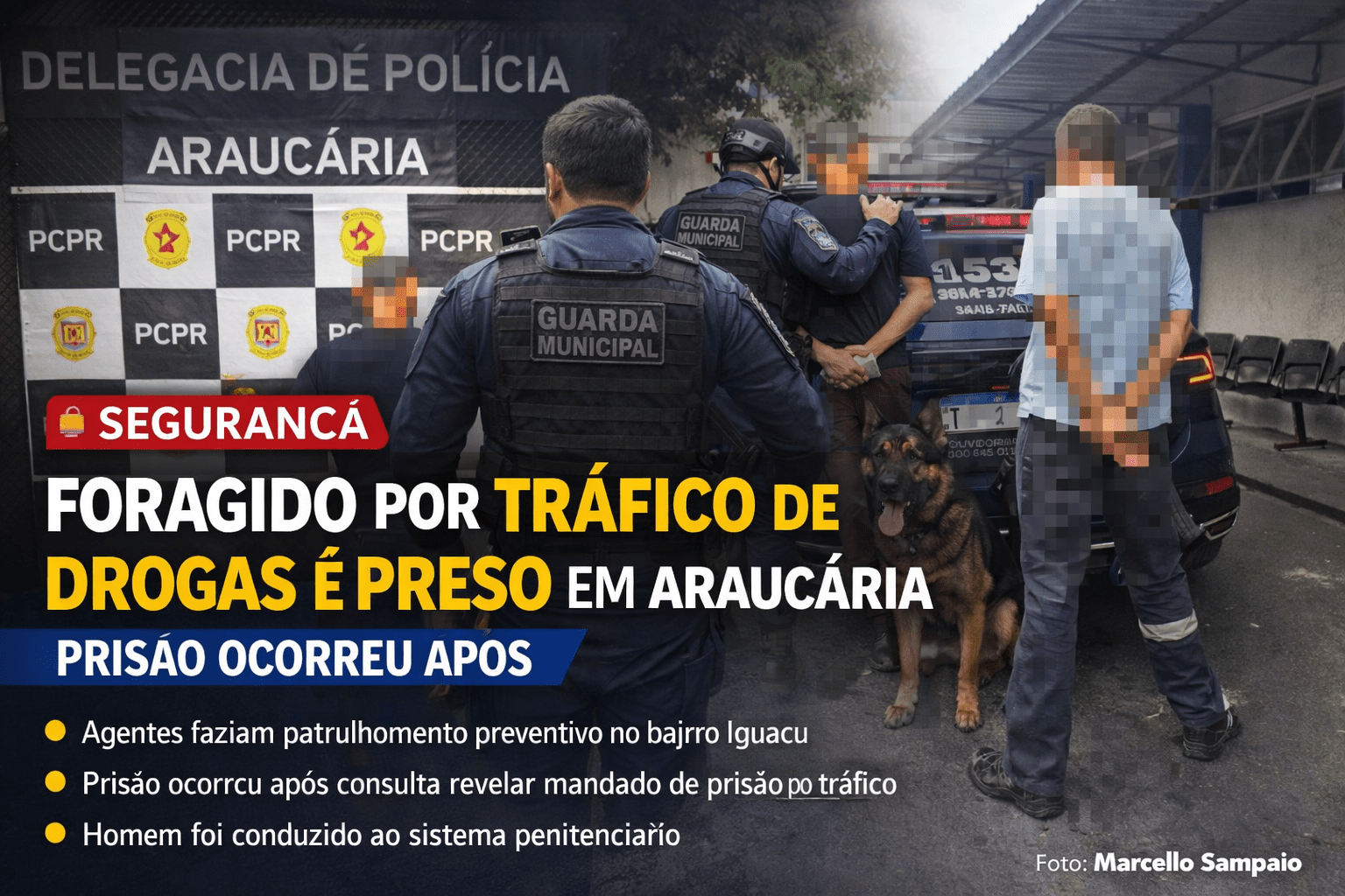 Foragido preso em Araucária