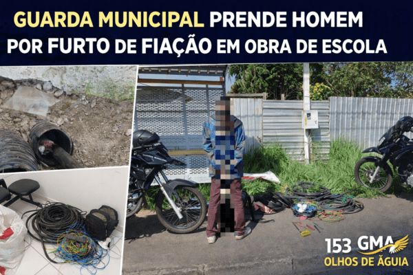 Furto em obra de escola termina com prisão no bairro Estação