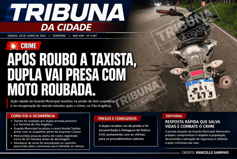 Manchete do crime e ação policial