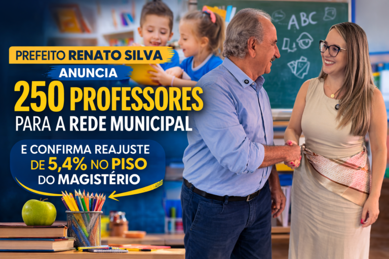 Prefeito Renato Silva anuncia reajuste docente