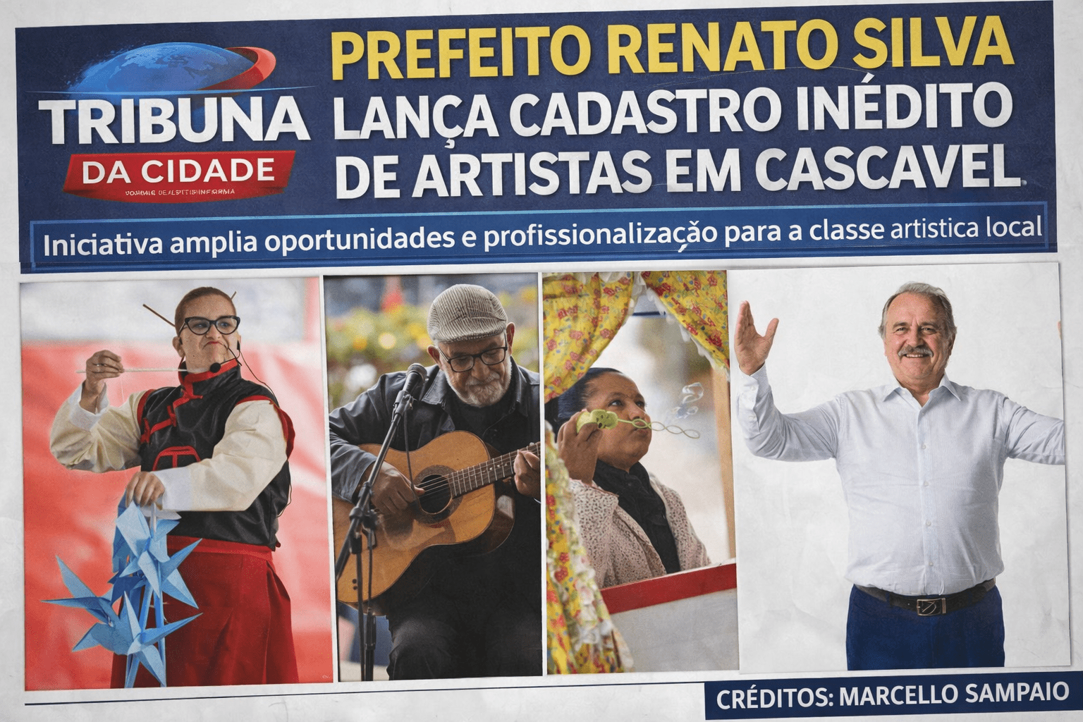 Prefeito lança cadastro de artistas em Cascavel