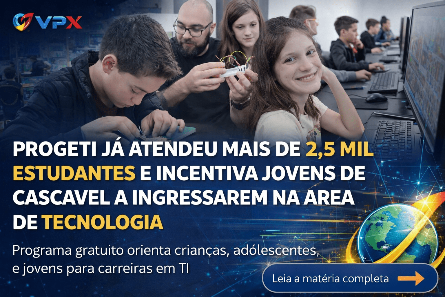Progeti promove jovens de Cascavel na TI