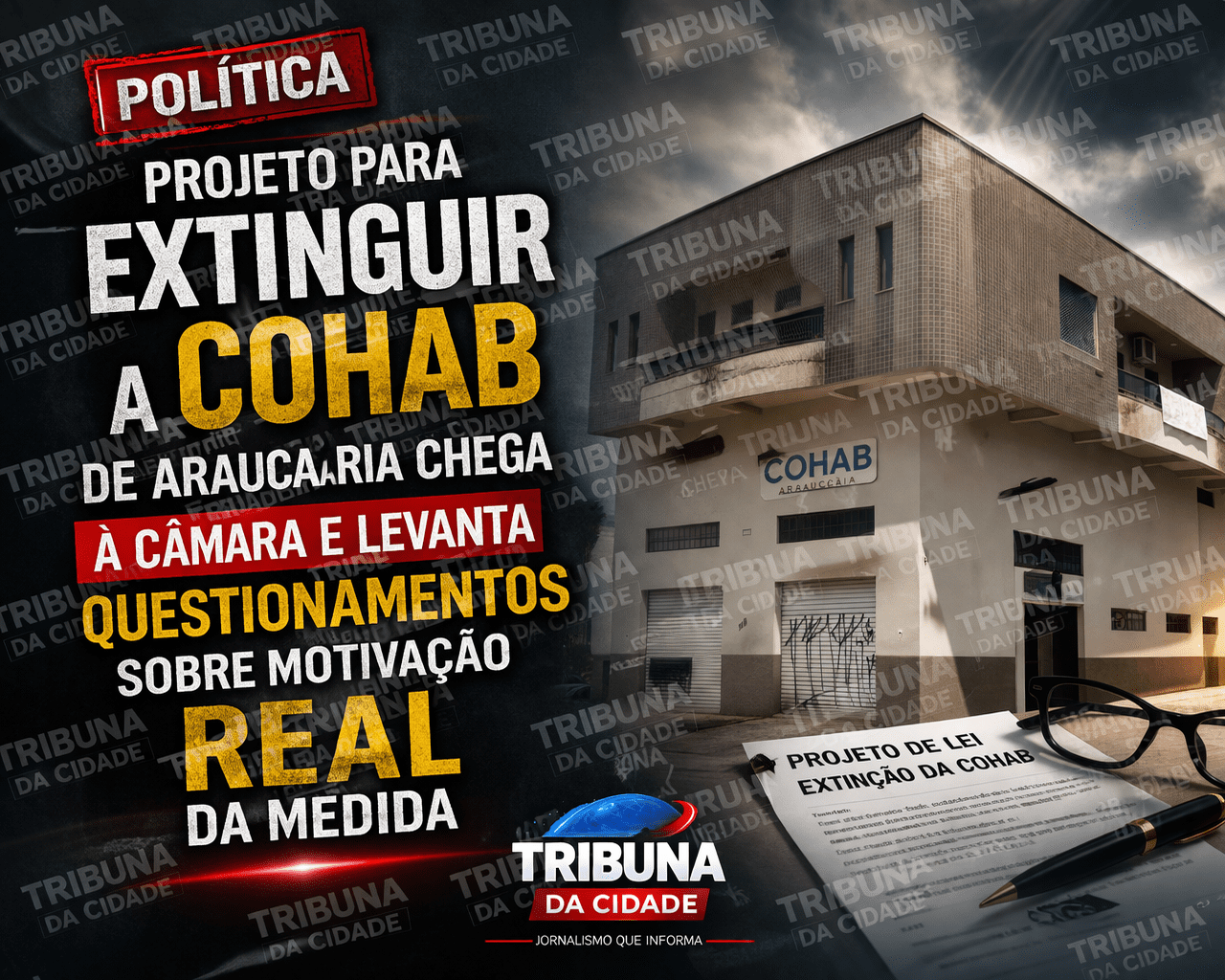 Projeto de lei e extinção da COHAB