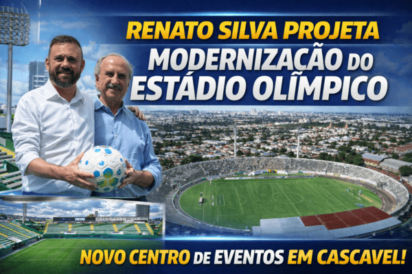 Cascavel projeta modernização do Estádio Olímpico e mira novo polo de esporte e grandes eventos