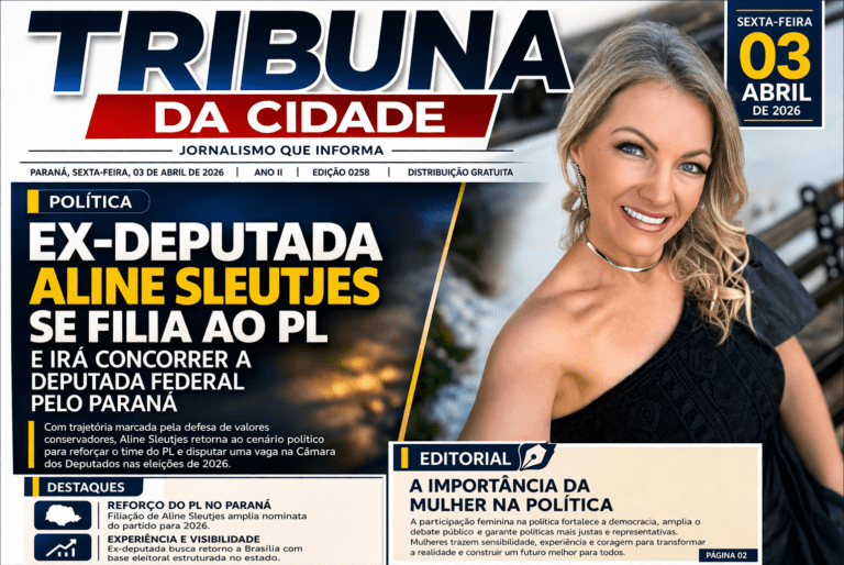 Capa do jornal TRIBUNA sobre Aline Sleutjes (1)
