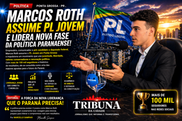 POLÍTICA | Marcos Roth assume protagonismo no PL Jovem em Ponta Grossa e desponta como liderança em ascensão no Paraná