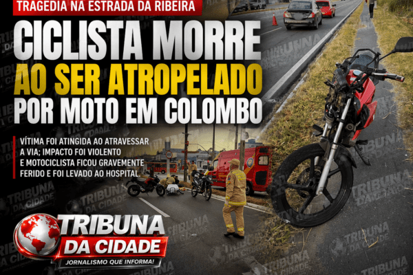 TRAGÉDIA NA ESTRADA DA RIBEIRA: CICLISTA MORRE APÓS COLISÃO COM MOTO EM COLOMBO