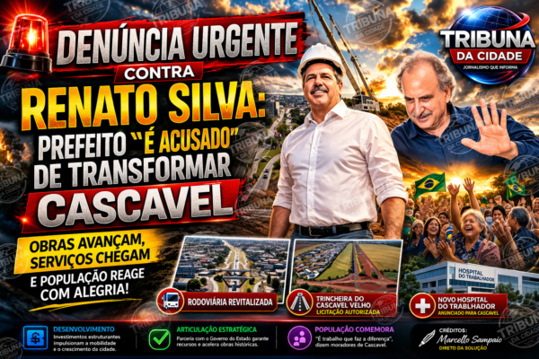 DENÚNCIA URGENTE CONTRA RENATO SILVA:Prefeito “é acusado” de transformar Cascavel — obras avançam, serviços chegam e população reage com alegria!