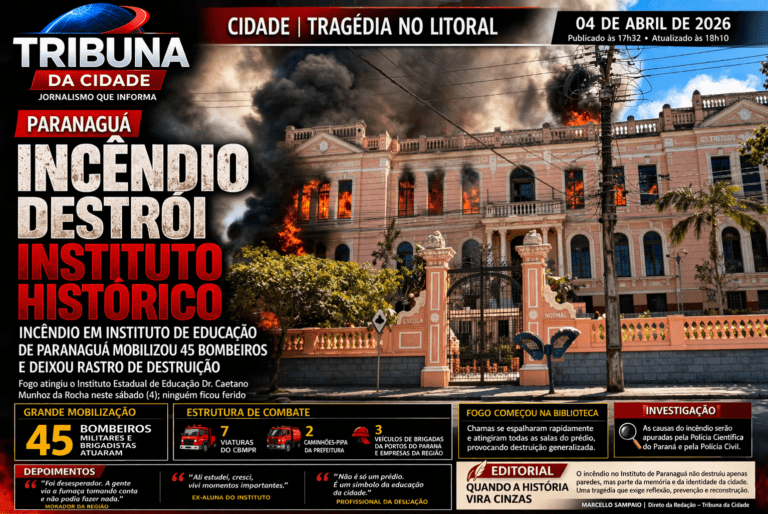 Incêndio destrói instituto histórico em Paranguá