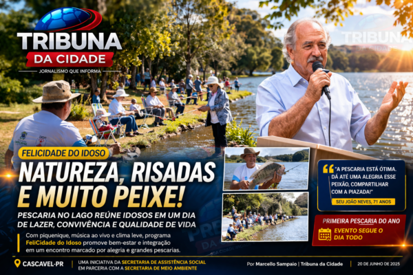 LAZER E QUALIDADE DE VIDA | Idosos vivem dia especial com pescaria no lago em Cascavel