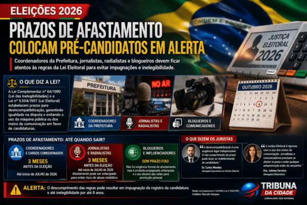 ELEIÇÕES 2026: PRAZOS DE AFASTAMENTO COLOCAM PRÉ-CANDIDATOS EM ALERTA NO PARANÁ