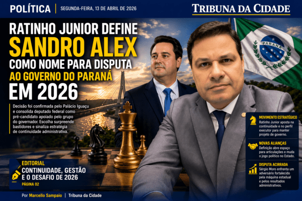POLÍTICA | RATINHO JUNIOR DEFINE SANDRO ALEX COMO NOME PARA DISPUTA AO GOVERNO DO PARANÁ EM 2026
