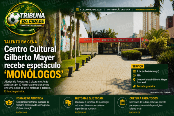 Centro Cultural Gilberto Mayer recebe espetáculo “Monólogos” neste domingo com entrada gratuita