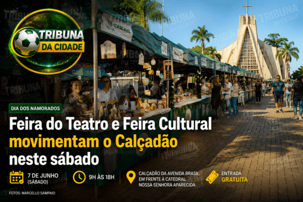 Feira do Teatro e Feira Cultural promovem edição especial de Dia dos Namorados no Calçadão de Cascavel